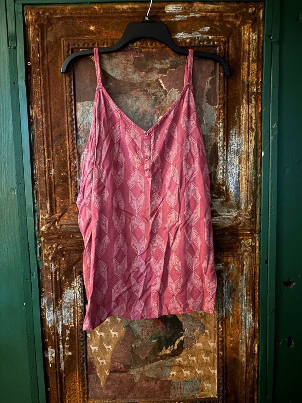 Sonoma Pink Printed Button-Front Camisole